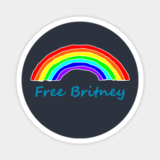 Free Britney Typography Rainbow Magnet